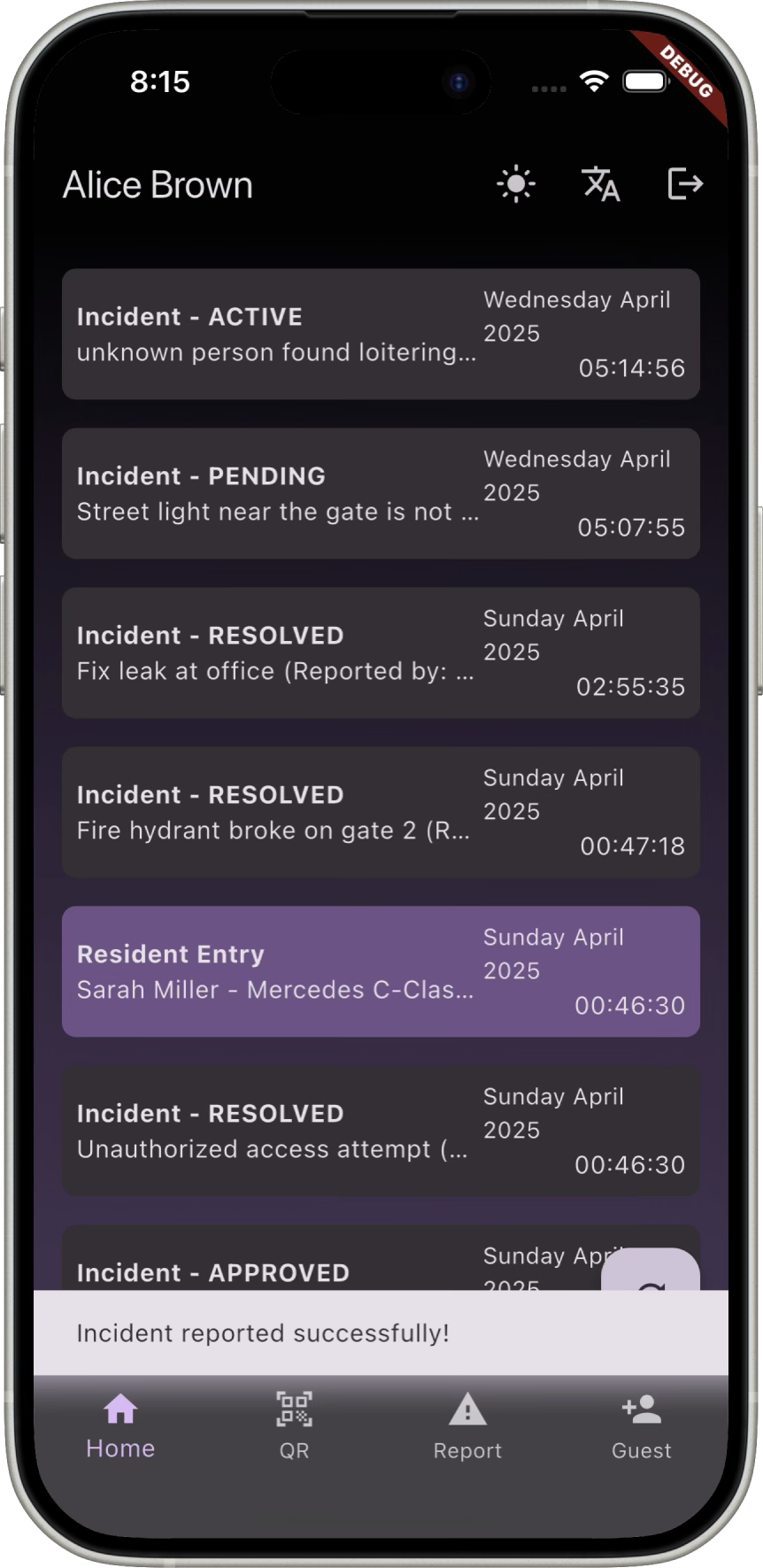 Rahatak security mobile application