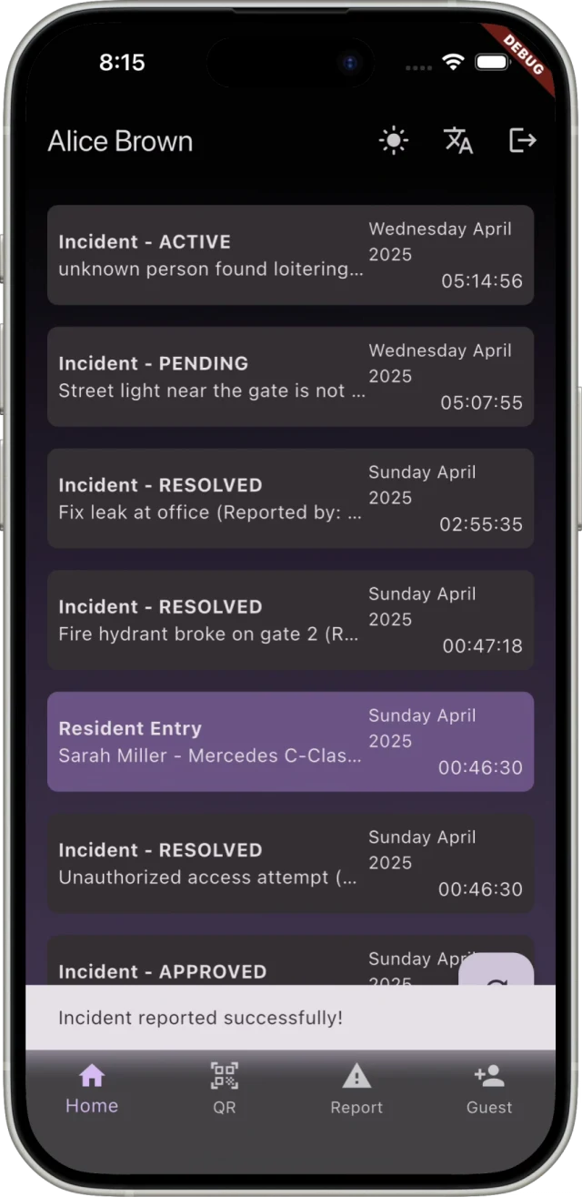 Rahatak security mobile application
